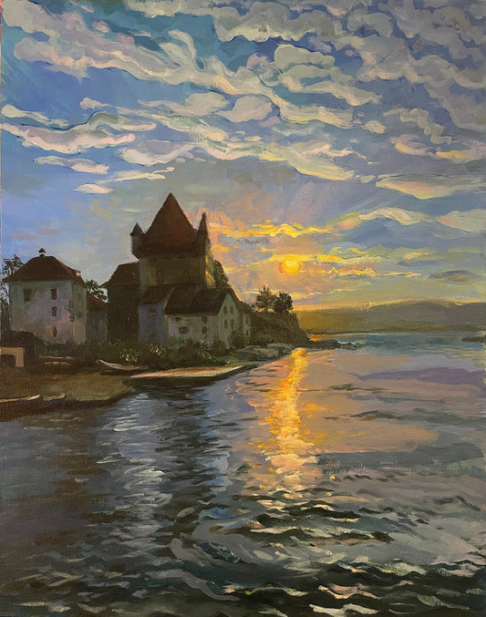 Coucher de soleil à Yvoire | Yang WANG