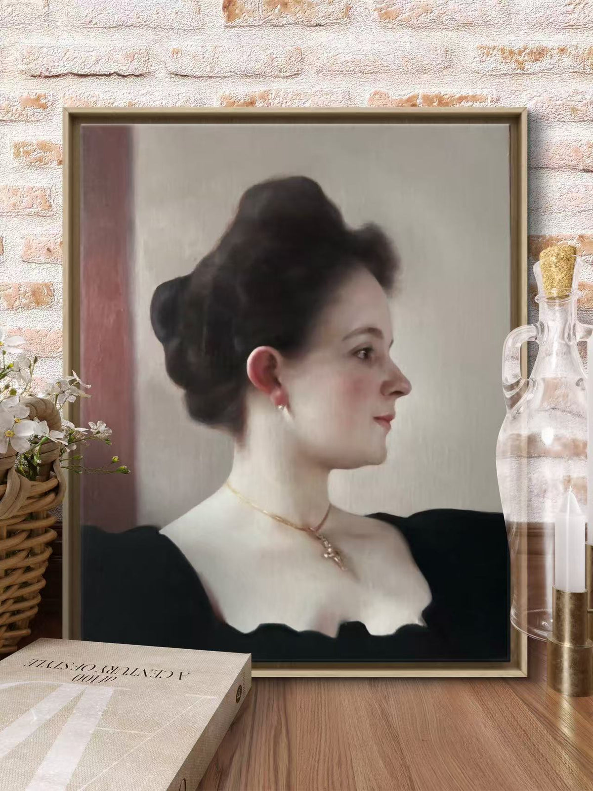 Portrait de femme en robe noire｜ Muyang Dai