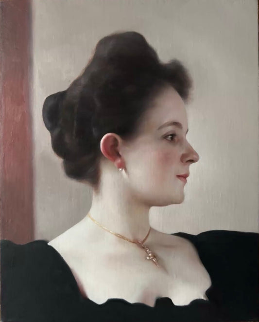 Portrait de femme en robe noire｜ Muyang Dai