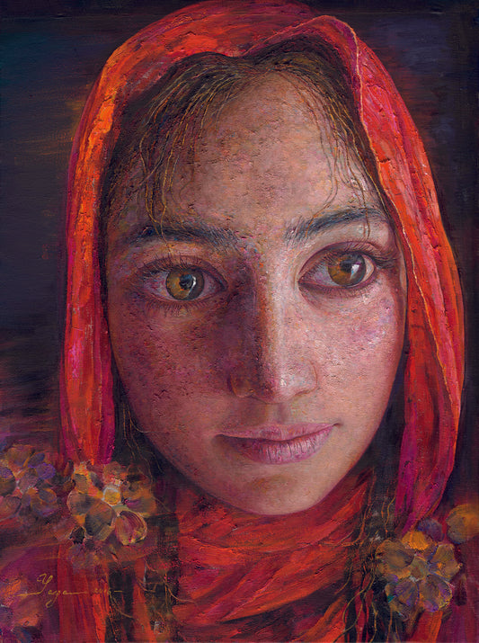 Mirina en foulard rouge | Yaya YAN